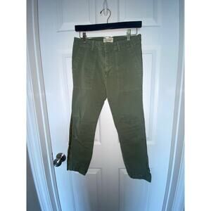 Nili Lotan Jogger Trouser Pants Green Side Stripe Size 4